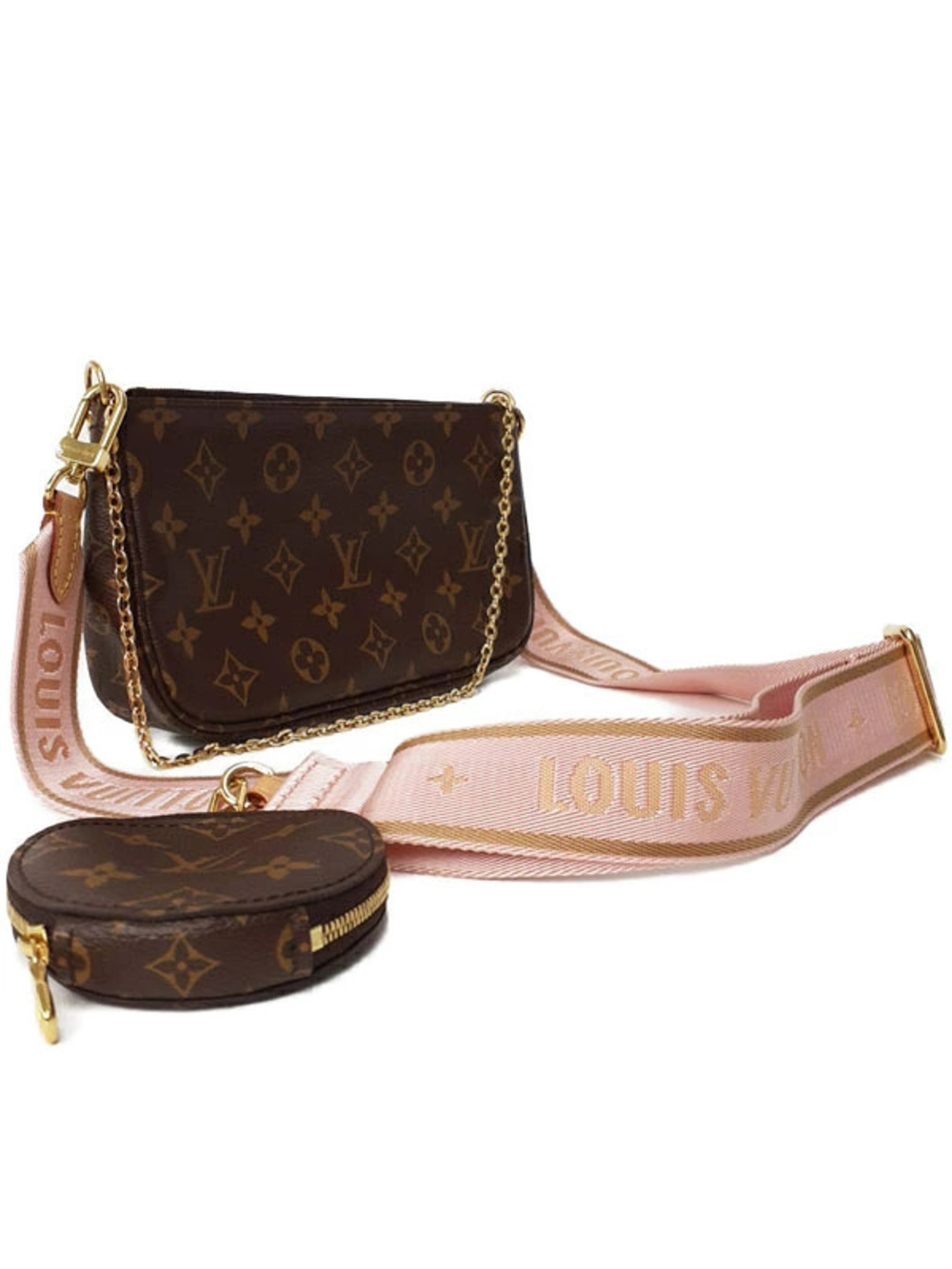 Louis Vuitton Monogram Pochette Shoulder Bag Accessoires Multi Brown
